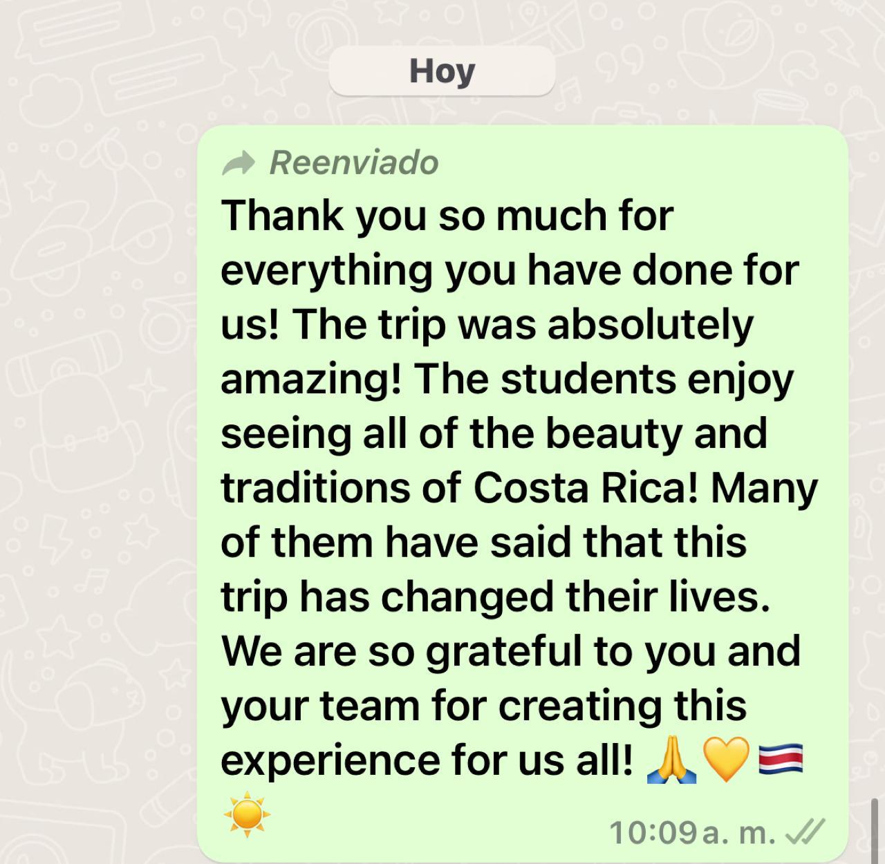 Testimonio de estudiantes viajeros